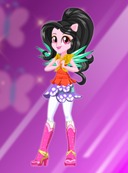 Size: 434x586 | Tagged: safe, artist:karalovely, imported from derpibooru, oc, equestria girls, boots, clothes swap, crystal guardian, high heel boots, shoes, solo