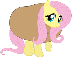 Size: 2116x1668 | Tagged: safe, artist:kigtoons, imported from derpibooru, fluttershy, pegasus, pony, clothes, costume, food, food costume, potato, potato costume, simple background, solo, transparent background