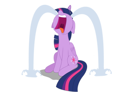 Size: 4000x3000 | Tagged: safe, artist:vvolllovv, edit, editor:wardex101, imported from derpibooru, vector edit, twilight sparkle, alicorn, pony, the point of no return, crying, crylight sparkle, female, high res, nose in the air, ocular gushers, open mouth, simple background, sitting, solo, transparent background, twilight sparkle (alicorn), uvula, vector, volumetric mouth