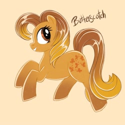 Size: 2000x2000 | Tagged: safe, artist:mediocremare, imported from derpibooru, butterscotch (g1), earth pony, pony, simple background, solo