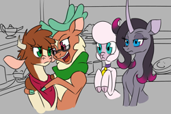 Size: 1800x1200 | Tagged: safe, artist:redahfuhrerking, imported from derpibooru, cashmere (tfh), classical unicorn, cow, deer, pony, reindeer, sheep, unicorn, them's fightin' herds, arizona (tfh), cap'n'cash's, cloven hooves, community related, oleander (tfh), pom (tfh)