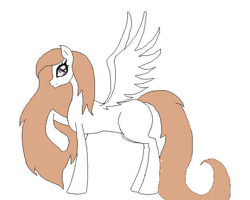 Size: 640x512 | Tagged: safe, artist:niniibear, imported from derpibooru, oc, oc only, pegasus, pony, eyelashes, female, mare, pegasus oc, raised hoof, simple background, solo, white background