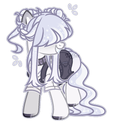 Size: 801x839 | Tagged: safe, artist:toffeelavender, imported from derpibooru, oc, oc only, earth pony, pony, bag, clothes, collar, earth pony oc, hair over eyes, hoof polish, saddle bag, simple background, transparent background