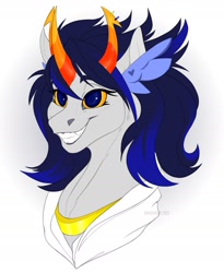Size: 1800x2200 | Tagged: safe, artist:dementra369, imported from derpibooru, oc, oc only, pony, homestuck, simple background, smiling, solo, white background