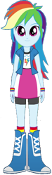 Size: 166x561 | Tagged: safe, artist:liggliluff, artist:rupahrusyaidi, edit, edited screencap, imported from derpibooru, screencap, rainbow dash, equestria girls, background removed, boots, clothes, shirt, shoes, simple background, skirt, socks, solo, transparent background, white background