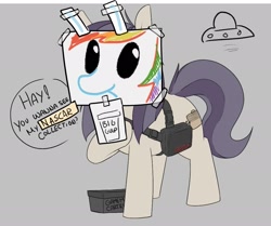 Size: 1953x1634 | Tagged: safe, artist:lockheart, artist:tjpones, edit, imported from derpibooru, rainbow dash, oc, oc:dot matrix, alien, alien pony, earth pony, pony, alien dash, april fools, ayy lmao, female, flying saucer, gray background, mare, my character here, simple background, solo, ufo