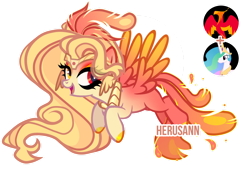 Size: 1280x864 | Tagged: safe, artist:herusann, imported from derpibooru, philomena, princess celestia, oc, alicorn, phoenix, pony, base used, eyelashes, female, fusion, hoof polish, makeup, mare, peytral, simple background, smiling, transparent background