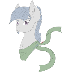 Size: 1000x1063 | Tagged: safe, artist:niniibear, imported from derpibooru, oc, oc only, earth pony, pony, clothes, ear fluff, earth pony oc, male, scarf, simple background, solo, stallion, white background