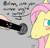 Size: 304x294 | Tagged: safe, fluttershy, human, pony, aggie.io, blushing, female, looking away, lowres, mare, microphone, nervous, simple background, snoofa, talking, whiskers