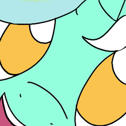 Size: 293x293 | Tagged: safe, lyra heartstrings, pony, unicorn, aggie.io, close-up, female, lowres, mare, open mouth, simple background, smiling
