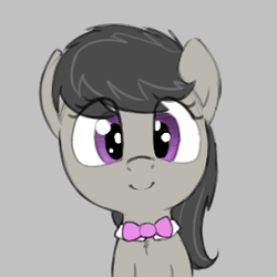 Size: 294x294 | Tagged: safe, octavia melody, earth pony, pony, aggie.io, bow, female, lowres, mare, simple background, smiling