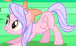 Size: 491x297 | Tagged: safe, imported from ponybooru, flitter, pegasus, pony, hurricane fluttershy, animated, female, gif, glutes, mare, running track