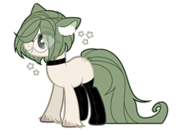 Size: 2845x2100 | Tagged: safe, artist:toffeelavender, imported from derpibooru, oc, oc only, earth pony, pony, base used, choker, clothes, ear fluff, earth pony oc, eye clipping through hair, eyelashes, female, glasses, grin, mare, simple background, smiling, socks, solo, transparent background