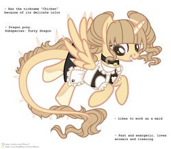 Size: 940x819 | Tagged: safe, artist:elberas, imported from derpibooru, oc, oc only, alicorn, pony, alicorn oc, base used, choker, clothes, eyelashes, female, flying, grin, horn, maid, mare, simple background, smiling, solo, white background, wings