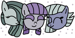 Size: 1600x820 | Tagged: safe, artist:jadeharmony, imported from derpibooru, limestone pie, marble pie, maud pie, earth pony, pony, bust, cute, eyeshadow, female, hair over one eye, limabetes, makeup, marblebetes, mare, maudabetes, pie sisters, siblings, simple background, sisters, transparent background, trio