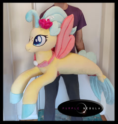 Size: 1280x1344 | Tagged: safe, artist:purplenebulastudios, imported from derpibooru, princess skystar, human, seapony (g4), my little pony: the movie, irl, irl human, life size, photo, plushie, solo