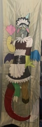 Size: 688x2048 | Tagged: safe, artist:gooeygaster, artist:ooeygooeygaster, imported from derpibooru, discord, body pillow, body pillow design, clothes, crossdressing, femboy discord, irl, maid, maid discord, photo, solo