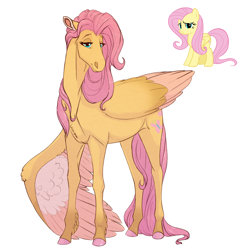 Size: 2000x2000 | Tagged: safe, artist:neighbaby, imported from derpibooru, fluttershy, pegasus, pony, colored hooves, female, hoers, lidded eyes, mare, one wing out, realistic anatomy, realistic horse legs, simple background, smiling, solo, white background, wings