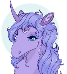 Size: 1810x1996 | Tagged: safe, artist:neighbaby, imported from derpibooru, princess luna, alicorn, pony, curved horn, hoers, horn, realistic anatomy, s1 luna, simple background, solo, style emulation, the last unicorn, two toned background, white background, young luna, younger