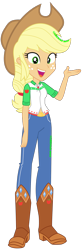 Size: 1280x3840 | Tagged: safe, imported from ponybooru, applejack, equestria girls, simple background, transparent background, vector