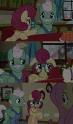 Size: 1280x2160 | Tagged: safe, edit, edited screencap, editor:jerryakiraclassics19, imported from twibooru, screencap, fluttershy, gentle breeze, posey shy, pegasus, pony, flutter brutter, '90s, clothes, female, glasses, image, jewelry, male, mare, necklace, pearl necklace, png, stallion