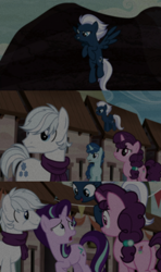 Size: 1280x2160 | Tagged: safe, edit, edited screencap, editor:jerryakiraclassics19, imported from twibooru, screencap, double diamond, night glider, party favor, starlight glimmer, sugar belle, earth pony, pegasus, pony, unicorn, the cutie map, the cutie re-mark, to where and back again, '90s, equal four, female, image, male, mare, png, stallion