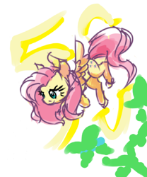 Size: 1500x1800 | Tagged: safe, artist:creamyogurt, imported from derpibooru, fluttershy, pegasus, pony, abstract background, solo