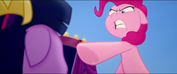 Size: 1920x808 | Tagged: safe, imported from derpibooru, screencap, pinkie pie, twilight sparkle, alicorn, pony, my little pony: the movie, angry, pointing, twilight sparkle (alicorn)