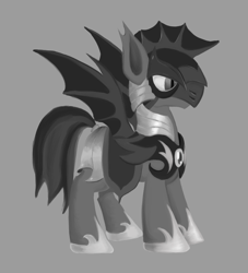 Size: 900x993 | Tagged: safe, artist:iron curtain, imported from derpibooru, bat pony, pony, night guard, solo