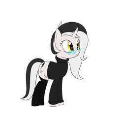 Size: 3000x3000 | Tagged: safe, artist:bestponies, imported from derpibooru, oc, oc only, oc:diamond horseshoe, pony, unicorn, clothes, glasses, simple background, socks, sweater, transparent background, yellow eyes