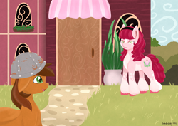 Size: 4092x2893 | Tagged: safe, artist:malte279, artist:prismapony, imported from derpibooru, oc, oc:leafhelm, oc:wysteria, hope hollow, lineless, nature, rpg