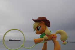 Size: 4608x3072 | Tagged: safe, artist:dingopatagonico, imported from derpibooru, applejack, earth pony, pony, irl, lasso, photo, rope, solo, toy