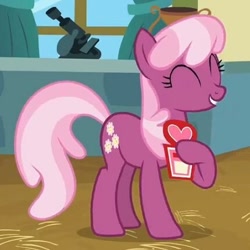 Size: 430x430 | Tagged: safe, imported from derpibooru, screencap, cheerilee, earth pony, pony, hearts and hooves day (episode), card, hearts and hooves day, ponyville schoolhouse, solo