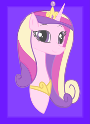 Size: 1743x2393 | Tagged: safe, artist:happyb0y95, imported from derpibooru, princess cadance, alicorn, pony, bust, canterlot wedding 10th anniversary, crown, cute, cutedance, female, high res, jewelry, looking at you, mare, portrait, regalia, smiling, smiling at you, solo