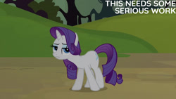 Size: 1280x720 | Tagged: safe, edit, edited screencap, editor:quoterific, imported from derpibooru, screencap, rarity, pony, unicorn, season 3, spike at your service, female, mare, solo, text