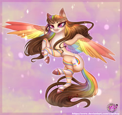 Size: 1280x1210 | Tagged: safe, artist:copshop, imported from derpibooru, oc, oc:charlotte, pegasus, pony, female, mare, rainbow power, solo