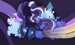 Size: 1500x900 | Tagged: safe, artist:rily, imported from derpibooru, nightmare rarity, rarity, pony, unicorn, crystal, dark skin, g4, long mane, purple