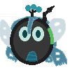 Size: 100x100 | Tagged: safe, artist:morishy1000, imported from derpibooru, queen chrysalis, changeling, changeling queen, 1000 hours in ms paint, blob, canterlot wedding 10th anniversary, crown, female, horn, jewelry, picture for breezies, regalia, simple background, solo, white background