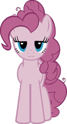 Size: 1024x1903 | Tagged: safe, artist:foxyfell1337, imported from derpibooru, mean pinkie pie, earth pony, pony, the mean 6, clone, female, front view, frown, full body, hooves, lidded eyes, mare, show accurate, simple background, solo, standing, transparent background