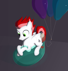 Size: 3011x3141 | Tagged: safe, artist:mizhisha, imported from derpibooru, oc, oc only, oc:swift apex, pegasus, abstract background, balloon, balloon riding, male, requested art, solo, string, that pony sure does love balloons