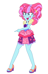 Size: 2100x3265 | Tagged: safe, artist:gmaplay, imported from derpibooru, kiwi lollipop, human, equestria girls, clothes, female, k-lo, legs, simple background, skirt, solo, transparent background