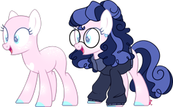 Size: 2520x1564 | Tagged: safe, artist:kurosawakuro, imported from derpibooru, oc, earth pony, pony, bald, base used, clothes, female, glasses, mare, simple background, solo, sweater, transparent background, turtleneck