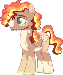 Size: 2467x2949 | Tagged: safe, artist:kurosawakuro, imported from derpibooru, oc, pegasus, pony, beard, coat markings, facial hair, freckles, male, simple background, socks (coat markings), solo, stallion, transparent background