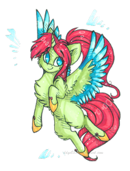 Size: 777x1023 | Tagged: safe, artist:tay-niko-yanuciq, imported from derpibooru, oc, oc only, alicorn, pony, alicorn oc, chest fluff, female, horn, mare, simple background, smiling, solo, transparent background, wings