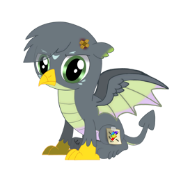 Size: 1280x1252 | Tagged: safe, artist:beesmeliss, imported from derpibooru, oc, oc:glare, driffon, interspecies offspring, offspring, parent:gabby, parent:spike, parents:spabby, simple background, solo, transparent background