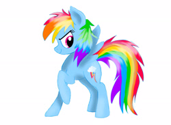 Size: 2294x1678 | Tagged: safe, artist:praisecastiel, imported from derpibooru, rainbow dash, pegasus, pony, female, simple background, solo, white background