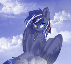 Size: 3000x2700 | Tagged: safe, artist:tosha_papuru0404, imported from derpibooru, oc, oc:lightning flare, pegasus, commission, solo, ych result