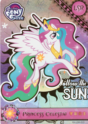 Size: 2856x4008 | Tagged: safe, imported from derpibooru, princess celestia, alicorn, pony, card, female, g4, kayou, mare, merchandise, my little pony logo, official, solo, text, trading card