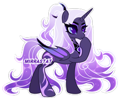 Size: 3560x2882 | Tagged: safe, artist:mirrastat, imported from derpibooru, oc, oc only, alicorn, bat pony, bat pony alicorn, pony, alicorn oc, base used, bat pony oc, bat wings, eyelashes, female, horn, makeup, mare, raised hoof, simple background, smiling, solo, tattoo, thinking, transparent background, wings