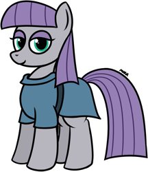 Size: 939x1085 | Tagged: safe, artist:mark_ml, imported from ponybooru, maud pie, earth pony, pony, female, looking at you, mare, simple background, smiling, smiling at you, solo, transparent background